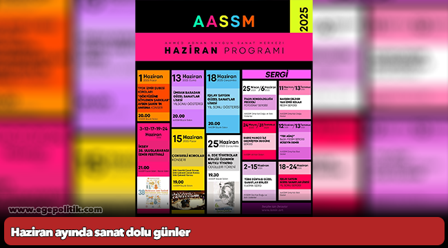 Haziran ayında sanat dolu günler