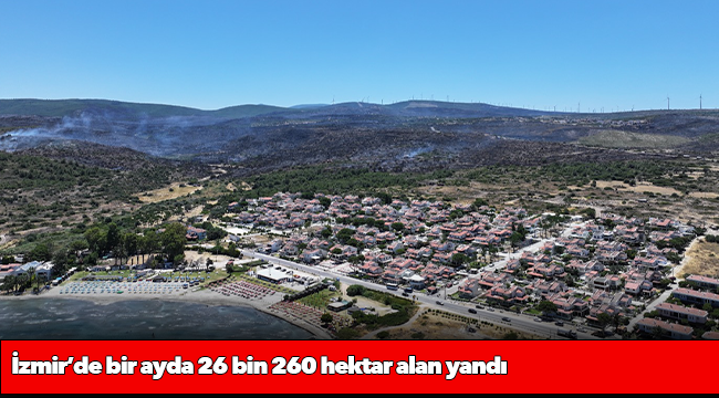 İzmir’de bir ayda 26 bin 260 hektar alan yandı