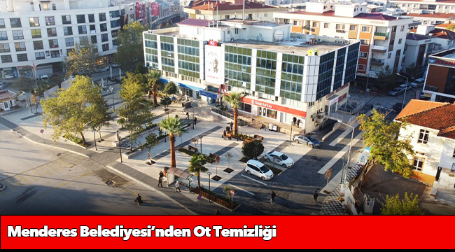 Menderes Belediyesi’nden Ot Temizliği