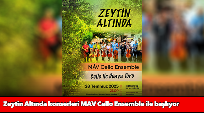Zeytin Altında konserleri MAV Cello Ensemble ile başlıyor