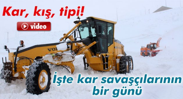 24 saat karla mücadele çalışması