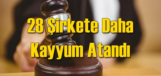 28 Şirkete Daha Kayyum Atandı