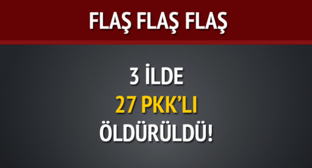 3 ilde 27 PKK'lı terörist öldürüldü!