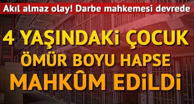 4 yaşındaki çocuk ömür boyu hapse mahkum edildi!