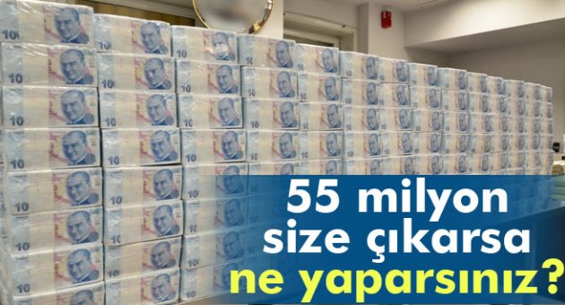 55 milyon size çıkarsa ne yaparsınız?