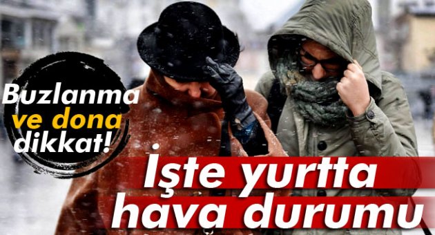 6 Aralık 2015 yurtta hava durumu