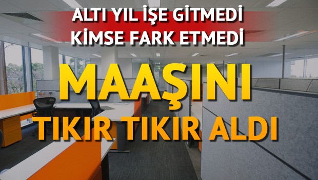 6 yıl işe gitmedi ama maaşını tıkır tıkır aldı