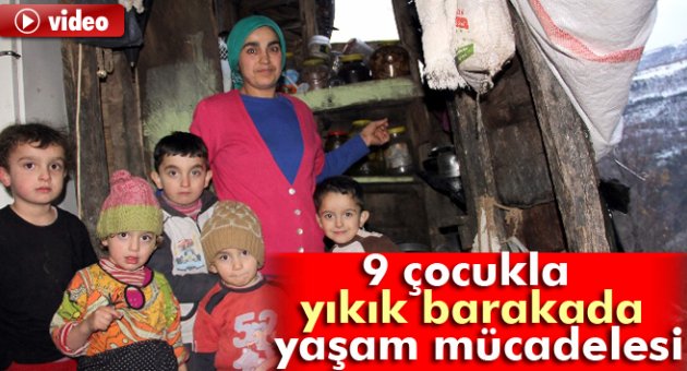 9 çocukla barakada yaşam mücadelesi