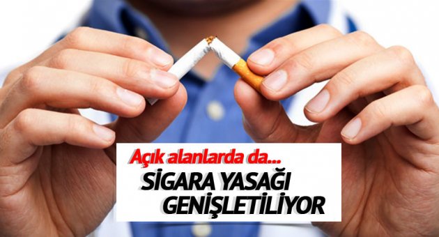 Açık alanlarda da sigara yasağı başlıyor