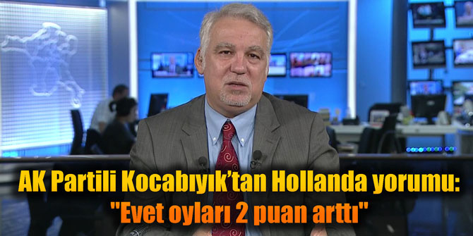 AK Partili Kocabıyık'tan Hollanda yorumu: Evet oyları 2 puan arttı