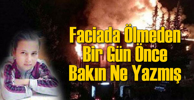 Aladağ&#039;da Yaşamını Yitiren Çocuk Defterine Ne Yazmış?