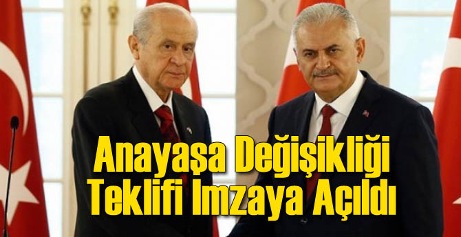 Anayasa Değişikliği İmzaya Açıldı