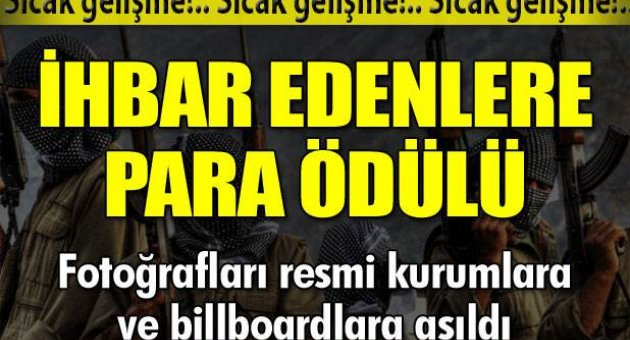 Aranan teröristlerin fotoğrafları billbordlarda