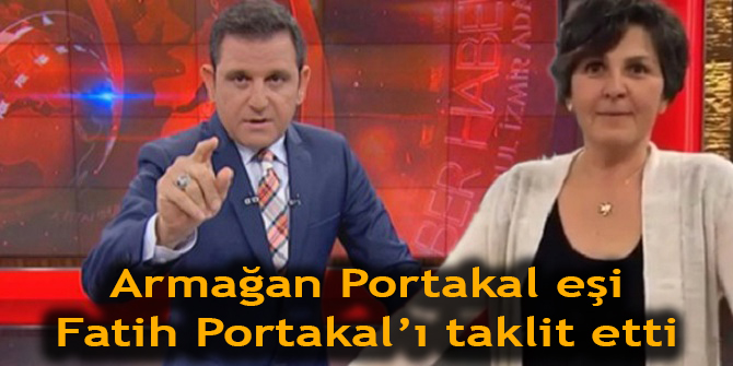 Armağan Portakal, eşi Fatih Portakal&#039;ı taklit etti... İşte o görüntüler