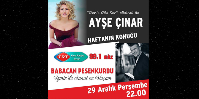 Babacan Pesenkurdu'nun konuğu Ayşe Çınar olacak