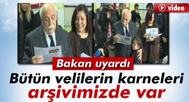 Bakan Avcı: 'Bütün velilerin karneleri arşivimizde var'