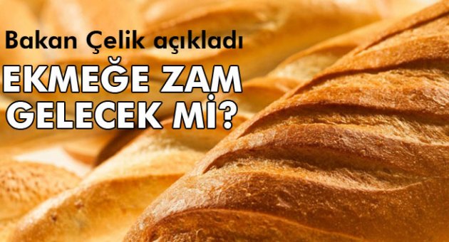 Bakan Çelik, 'Ekmeğe zam' tartışmalarına açıklık getirdi