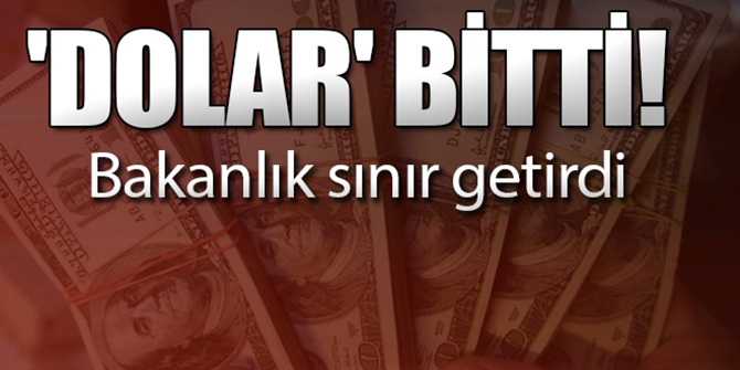 Bakanlık sınır getirdi! 'Dolar dönemi' bitti!