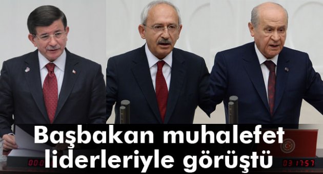 Başbakan, CHP ve MHP Genel Başkanları'yla görüştü