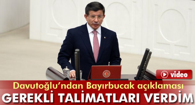 Başbakan Davutoğlu'ndan Bayırbucak açıklaması