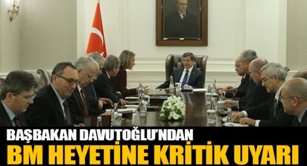 Başbakan Davutoğlu'nun AB heyetine YPG uyarısı