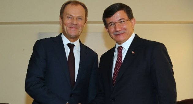 Başbakan Davutoğlu, Avrupa Konseyi Başkanı Tusk ile görüştü