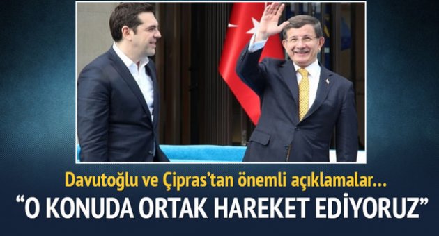 Başbakan Davutoğlu ve Çipras ortak basın toplantısı düzenledi