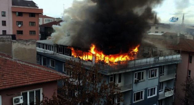 Başkent'teki yangın paniğe neden oldu