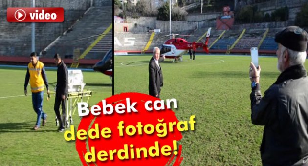 Bebek can dede fotoğraf derdinde
