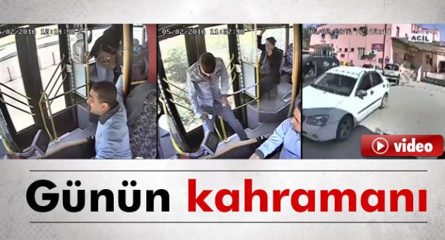 Belediye otobüs şoförünün can kurtarma telaşı