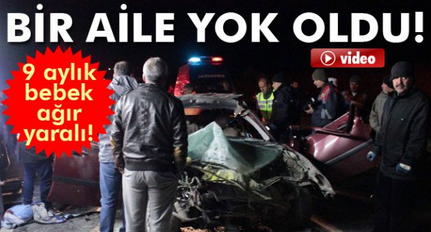 Bir aile yok oldu 9 aylık bebek hayata tutunmaya çalışıyor