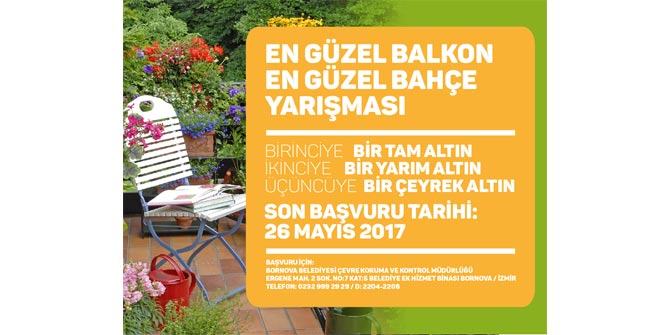 Bornova’da en güzel balkon ve bahçe seçilecek