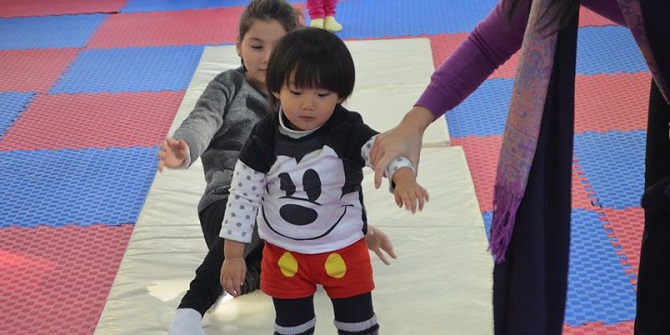 Bostanlıspor’da minik Japon cimnastikçi…