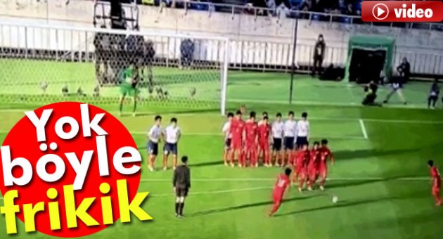 Böyle frikik organizasyonu görmediniz