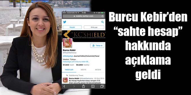 Burcu Kebir'den sahte hesap hakkında açıklama