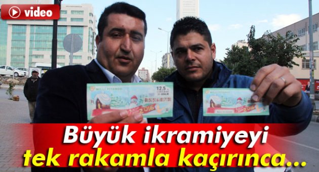 Büyük ikramiyeyi tek rakamla kaçırınca...
