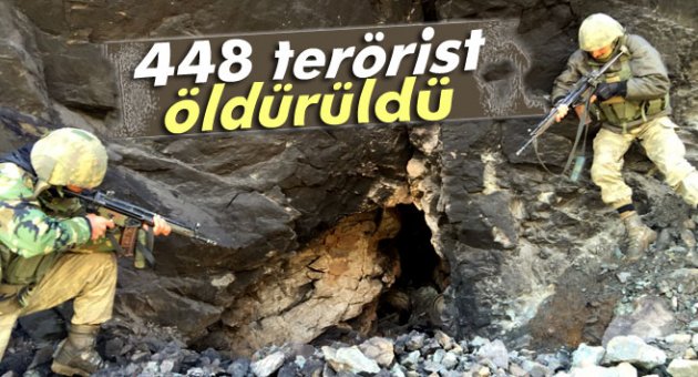 Büyük temizlik devam ediyor: 448 terörist öldürüldü!