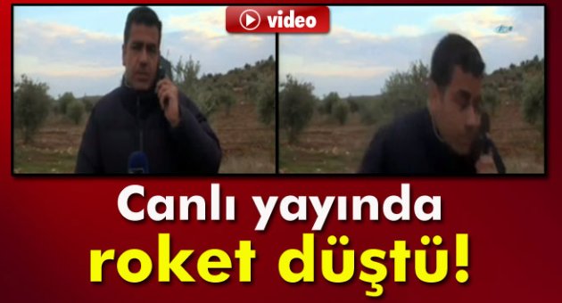 Canlı yayında roket düştü
