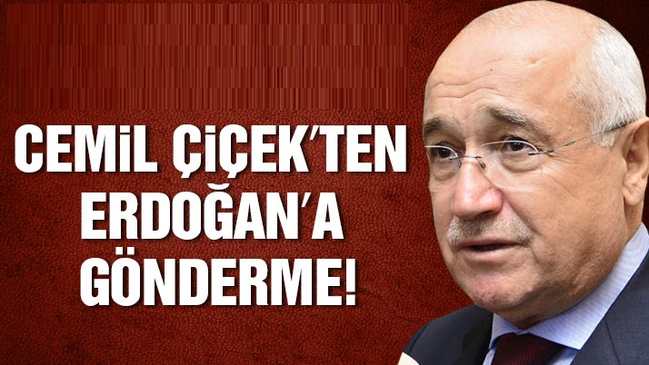 Cemil Çiçek'ten Erdoğan'a gönderme