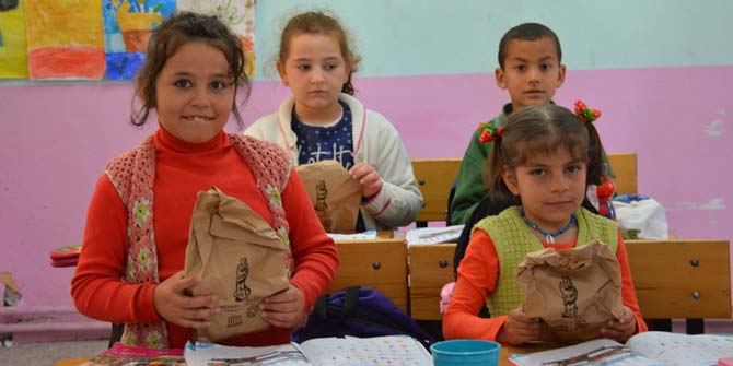 Çevreci öğrencilere kumanya sürprizi