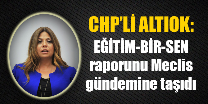 CHP'li Altıok, EĞİTİM-BİR-SEN raporunu Meclis gündemine taşıdı