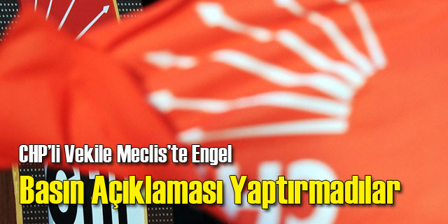 CHP'li Vekile Meclis'te Yasak