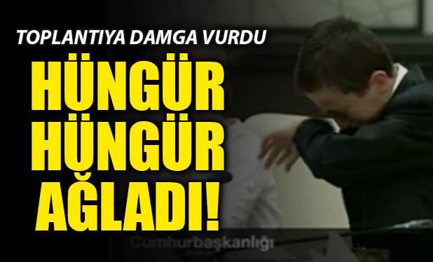 Cumhurbaşkanı'na soru sorarken ağladı