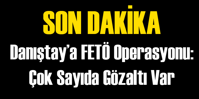 Danışyay'a FETÖ Operasyonu