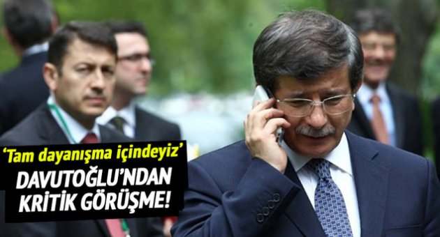 Davutoğlu ile Barzani telefonda görüştü