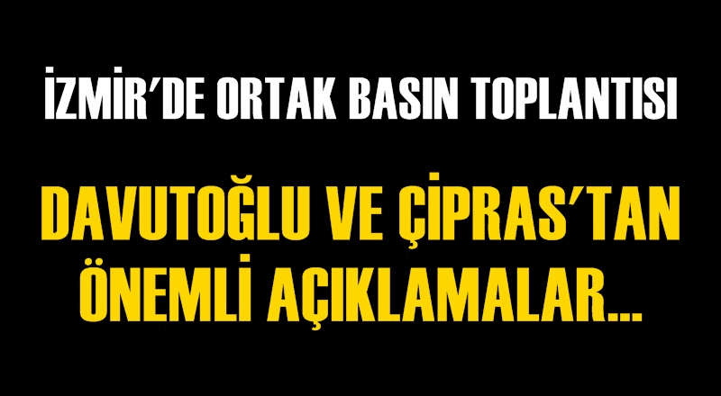 Davutoğlu ve Çipras ortak basın açıklaması yapıyor