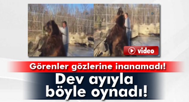 Dev ayı ile bakıcısının inanılmaz dostluğu