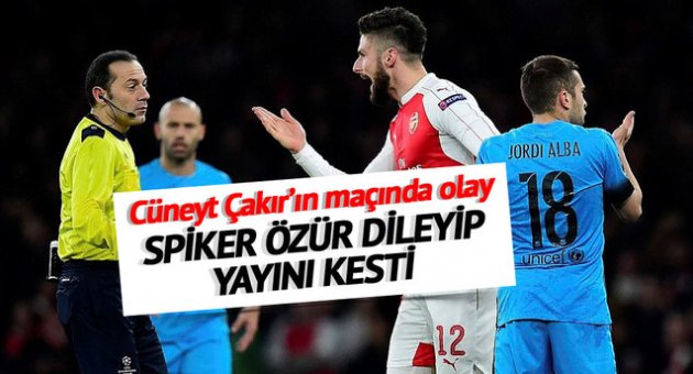 Dev maçta Cüneyt Çakır&#039;a küfür şoku