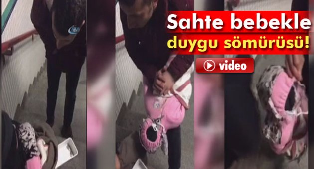Dilencinin kucağındaki bebek sahte çıktı