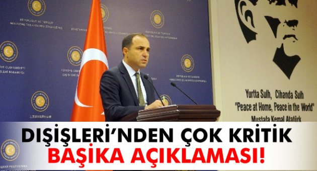 Dışişleri'nden Başika açıklaması!